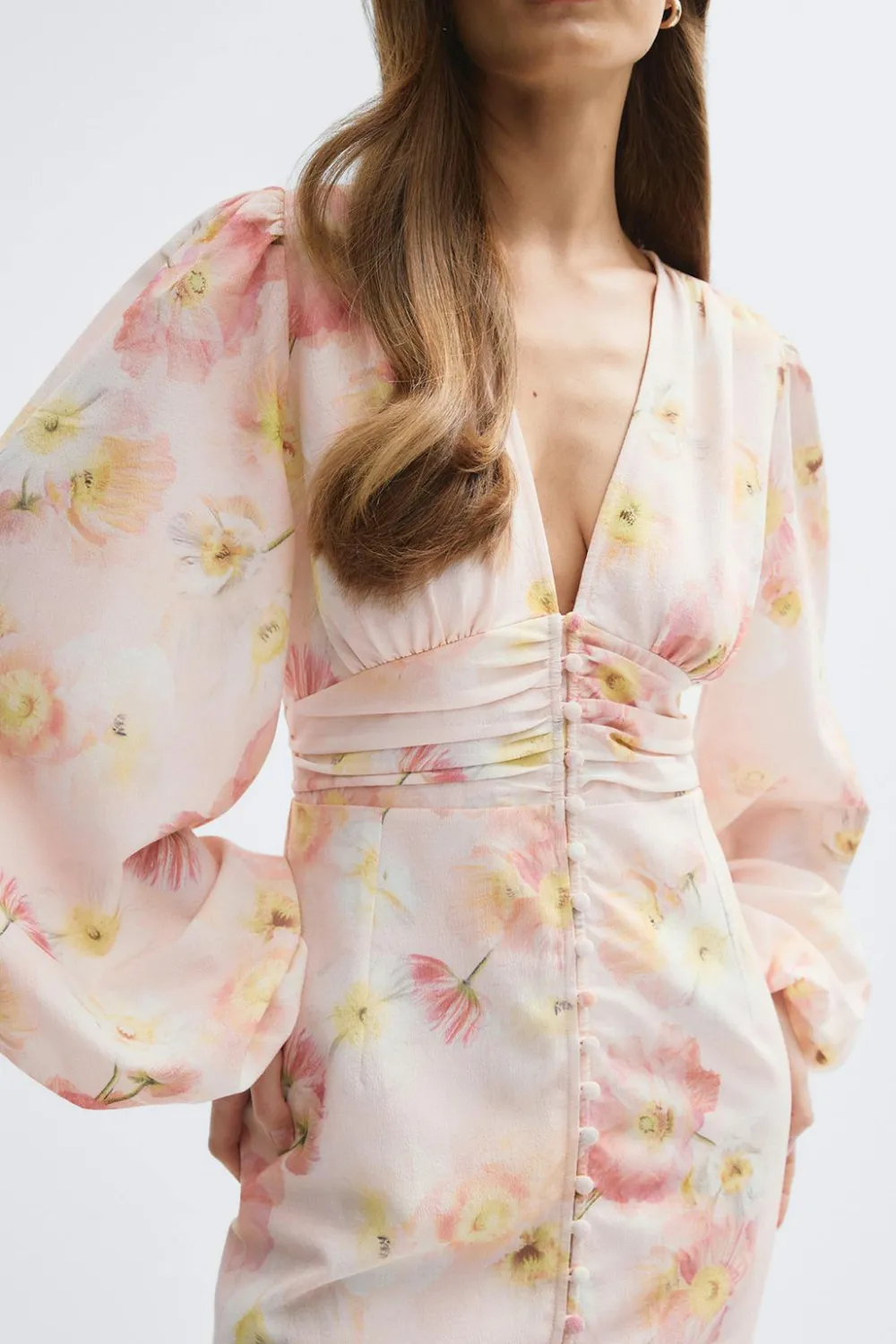 Sale Gina Tricot Balloon sleeve dress Roze