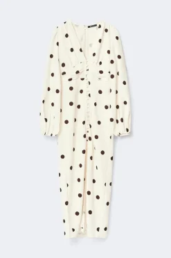 Sale Gina Tricot Balloon sleeve dress Wit