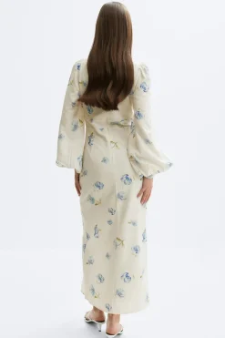 Online Gina Tricot Balloon sleeve dress Blauw