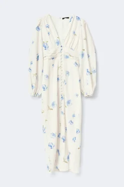 Online Gina Tricot Balloon sleeve dress Blauw