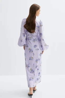 Sale Gina Tricot Balloon sleeve dress Paars