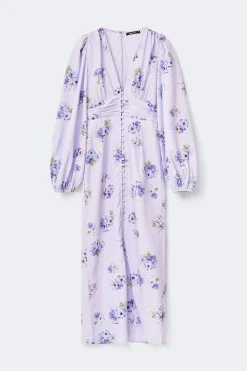Sale Gina Tricot Balloon sleeve dress Paars