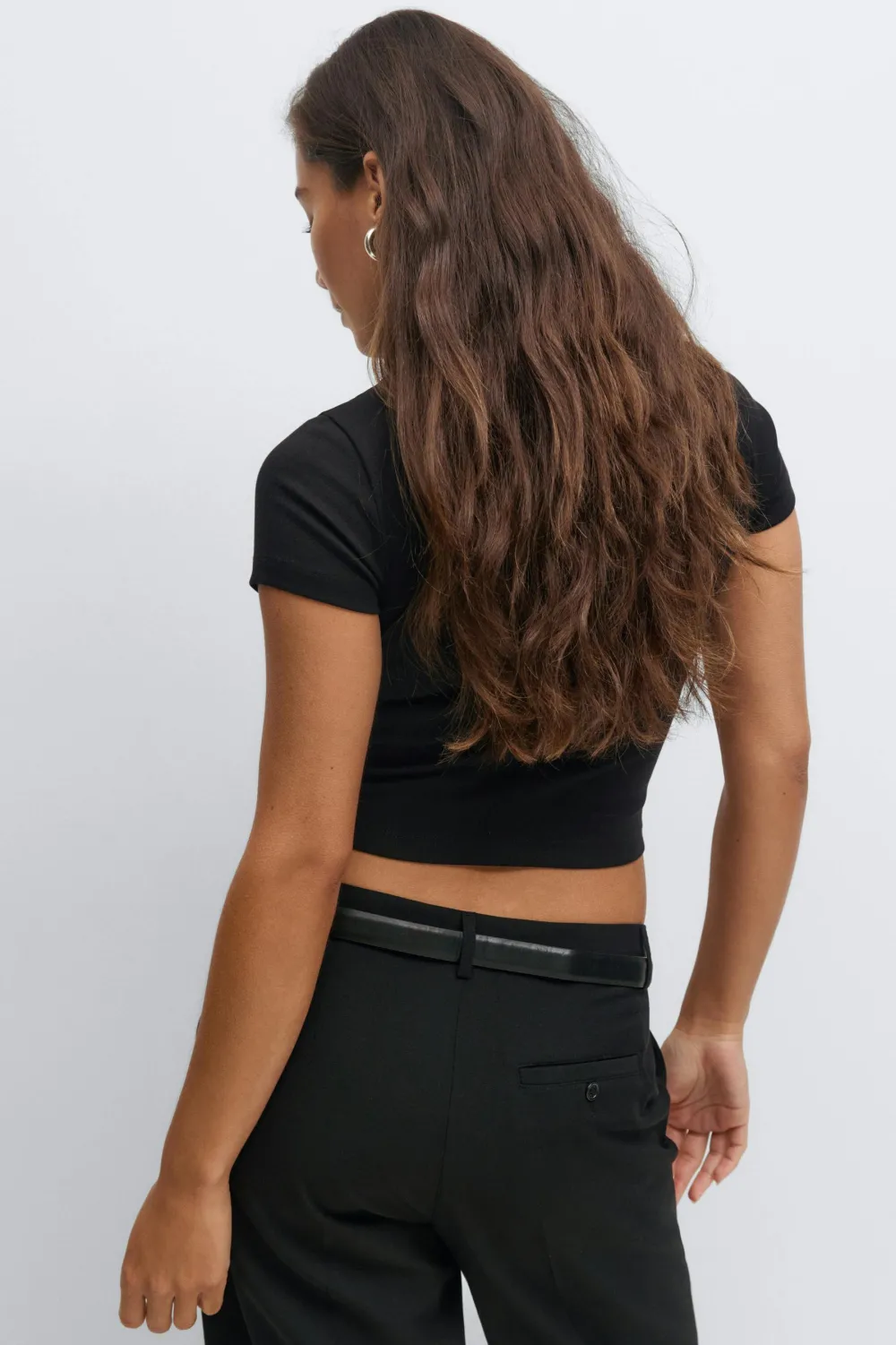 Sale Gina Tricot Basic tight top Zwart