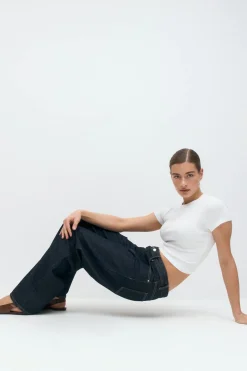 Online Gina Tricot Basic tight top Wit