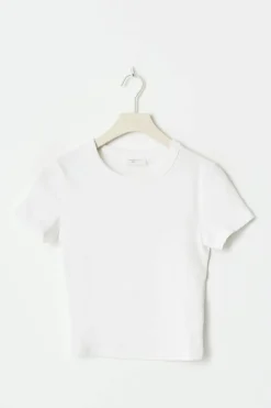 Online Gina Tricot Basic tight top Wit