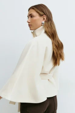 Sale Gina Tricot Belt cape jacket Wit