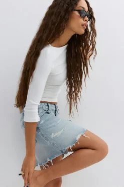 Gina Tricot Blue crush denim skirt Blauw