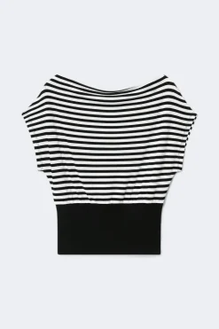 Gina Tricot Boatneck top Zwart