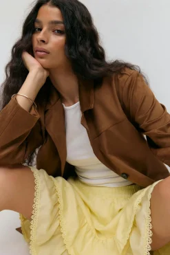 Sale Gina Tricot Boho mini skirt Geel