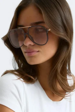 Online Gina Tricot Bold aviator sunglasses Zwart