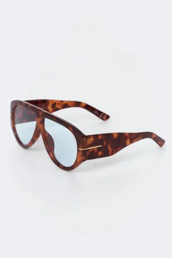 Clearance Gina Tricot Bold aviator sunglasses Bruin