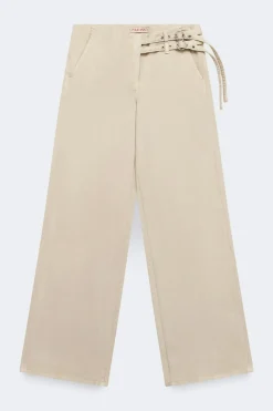 Best Gina Tricot Booty belted jeans Beige