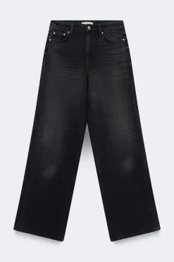 New Gina Tricot Boss bby wide petite jeans Zwart
