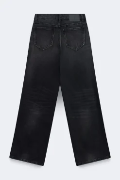 New Gina Tricot Boss bby wide petite jeans Zwart
