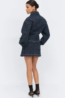 Discount Gina Tricot Boucle denim skirt Blauw