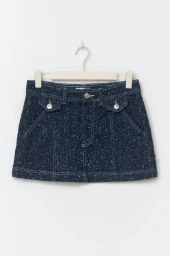 Discount Gina Tricot Boucle denim skirt Blauw