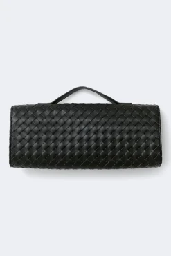 New Gina Tricot Braided clutch bag Zwart