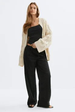 Discount Gina Tricot Broderie anglaise trousers Zwart