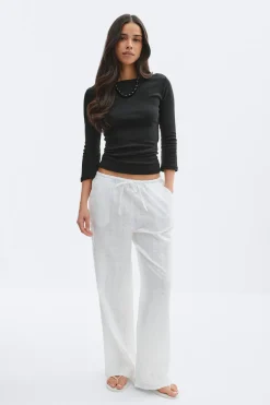 Best Gina Tricot Broderie anglaise trousers Wit