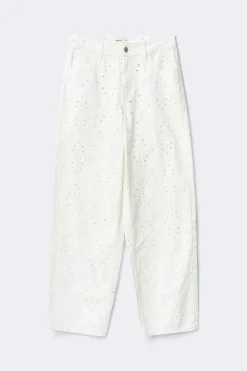 Clearance Gina Tricot Broderie denim jeans Wit