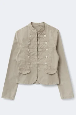 Online Gina Tricot Button down uniform jacket Groen