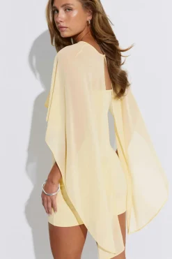 Online Gina Tricot Cape tube dress Geel