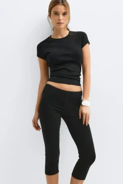 Online Gina Tricot Capri leggings Zwart