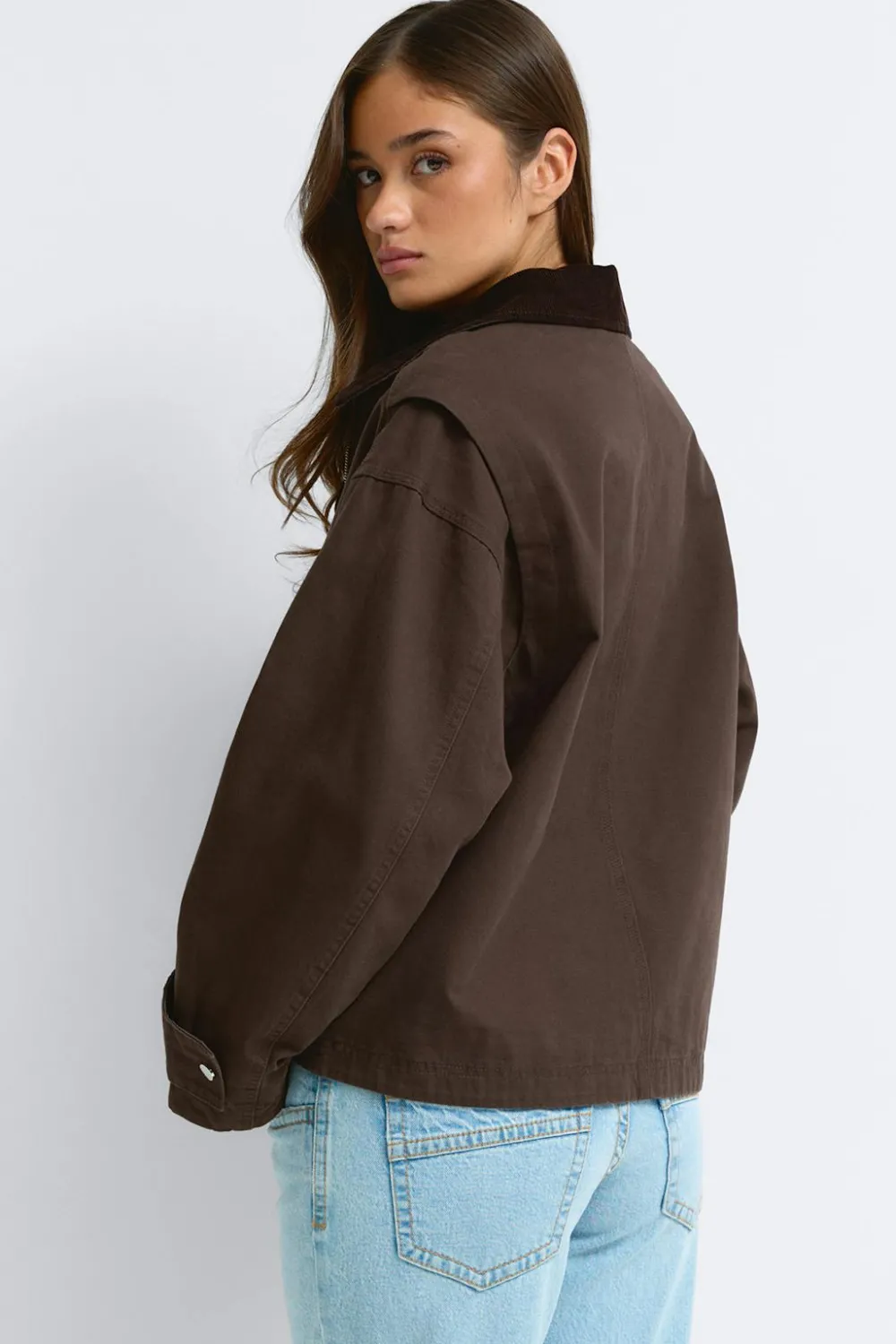Gina Tricot Cargo jacket Bruin