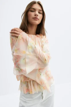 Best Gina Tricot Chiffon blouse Roze