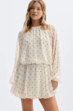 Best Gina Tricot Chiffon dress Wit