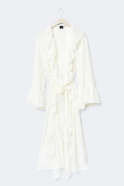 Discount Gina Tricot Chiffon loungewear robe Wit