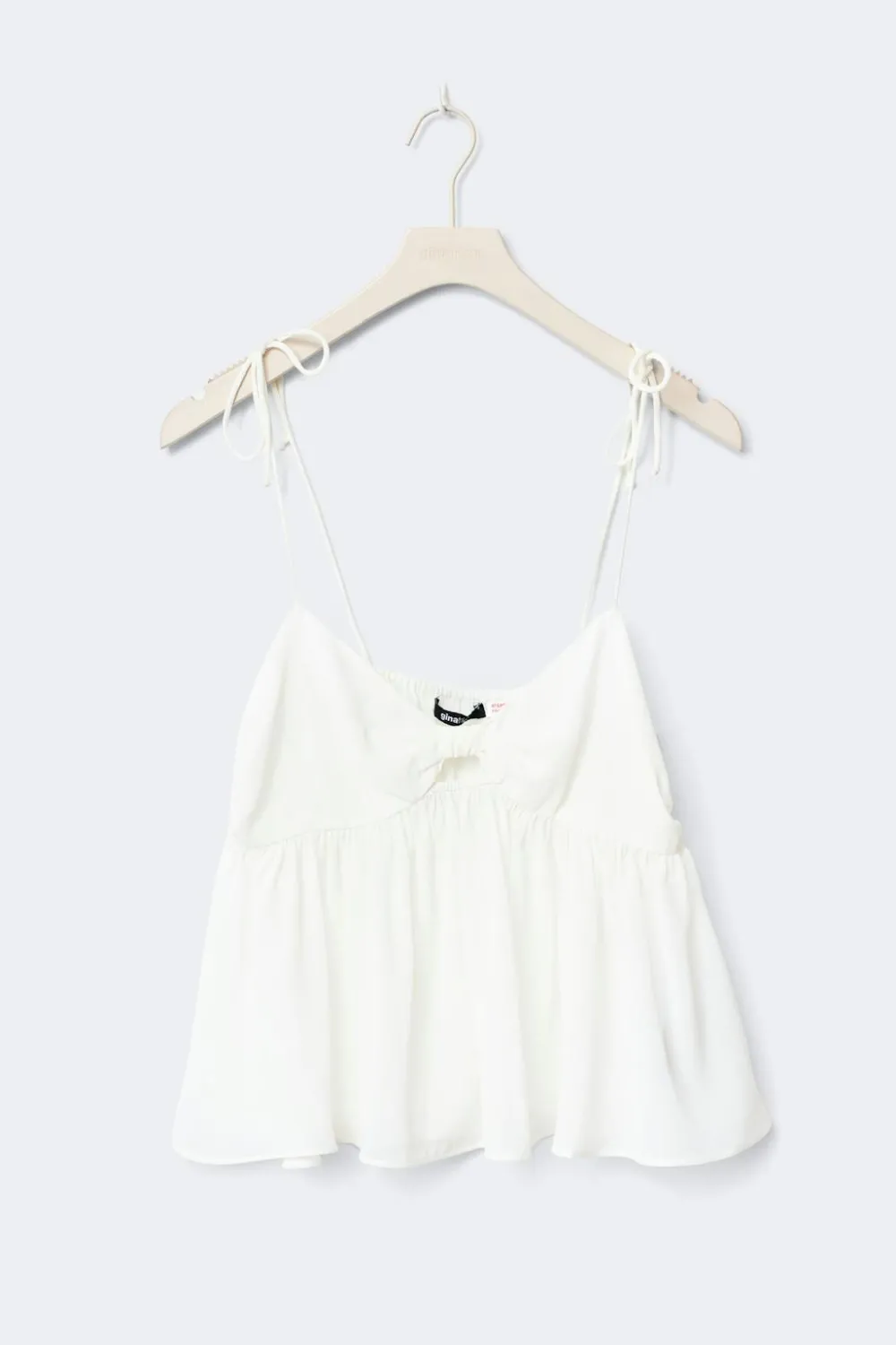 New Gina Tricot Chiffon loungewear singlet Wit