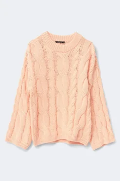 Clearance Gina Tricot Chunky knitted cable sweater Oranje