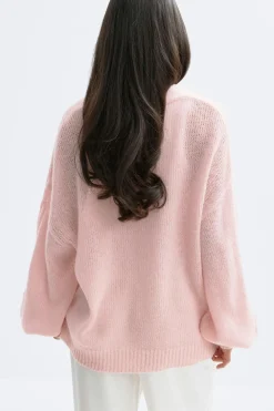 Gina Tricot Chunky knitted cardigan Roze