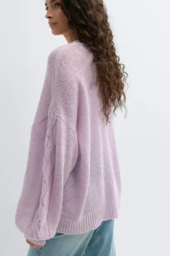 New Gina Tricot Chunky knitted cardigan Paars