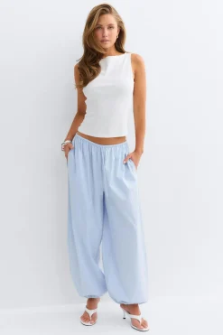 Online Gina Tricot Cotton balloon trousers Blauw