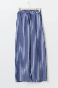 Discount Gina Tricot Cotton poplin trousers Blauw