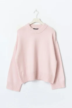 Hot Gina Tricot Crew neck knitted sweater Roze