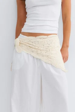 Gina Tricot Crochet hip scarf Wit