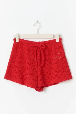 Clearance Gina Tricot Crochet shorts Rood