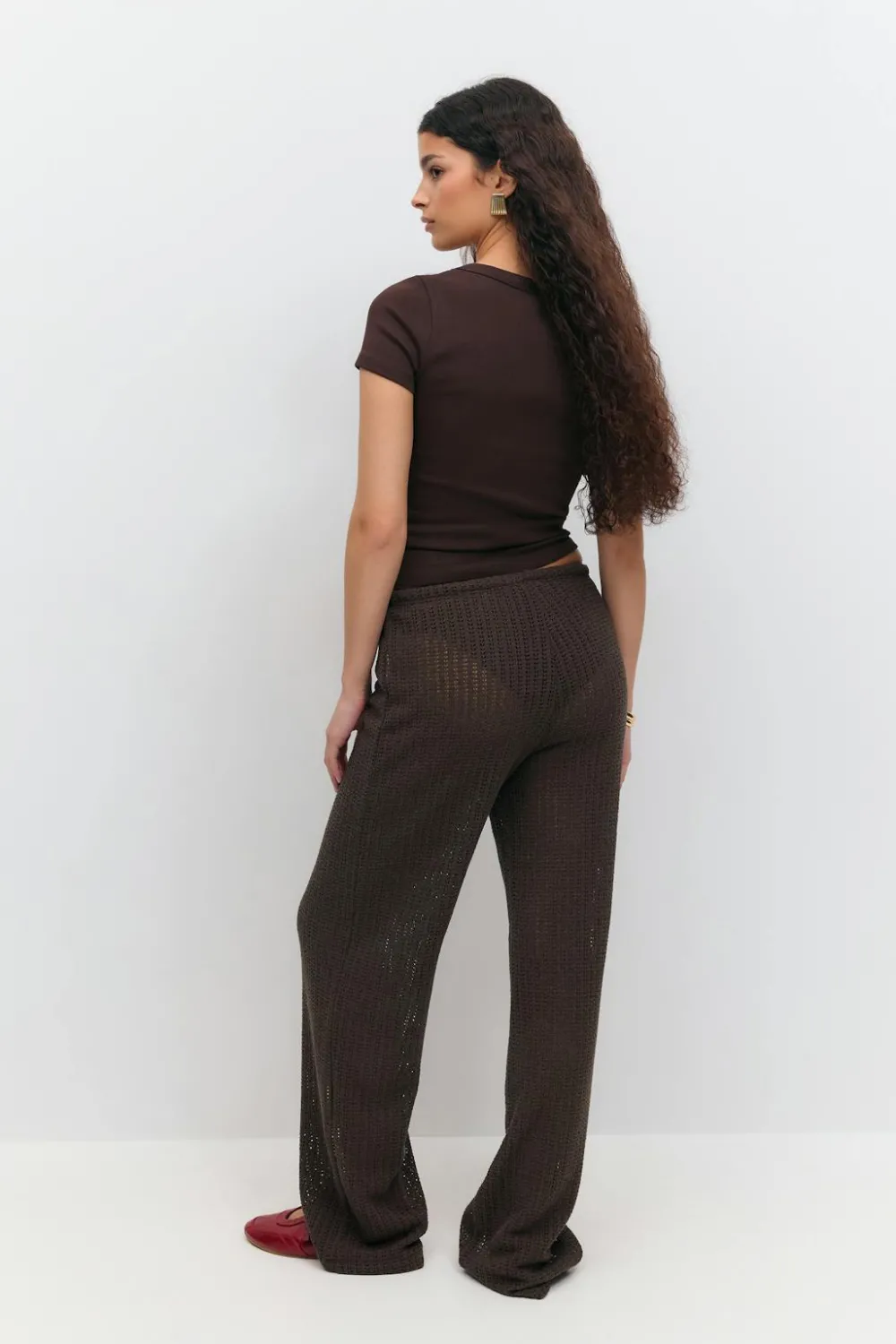 Clearance Gina Tricot Crochet trousers Bruin