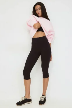 Online Gina Tricot Crop crewneck sweater Roze