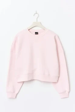 Online Gina Tricot Crop crewneck sweater Roze