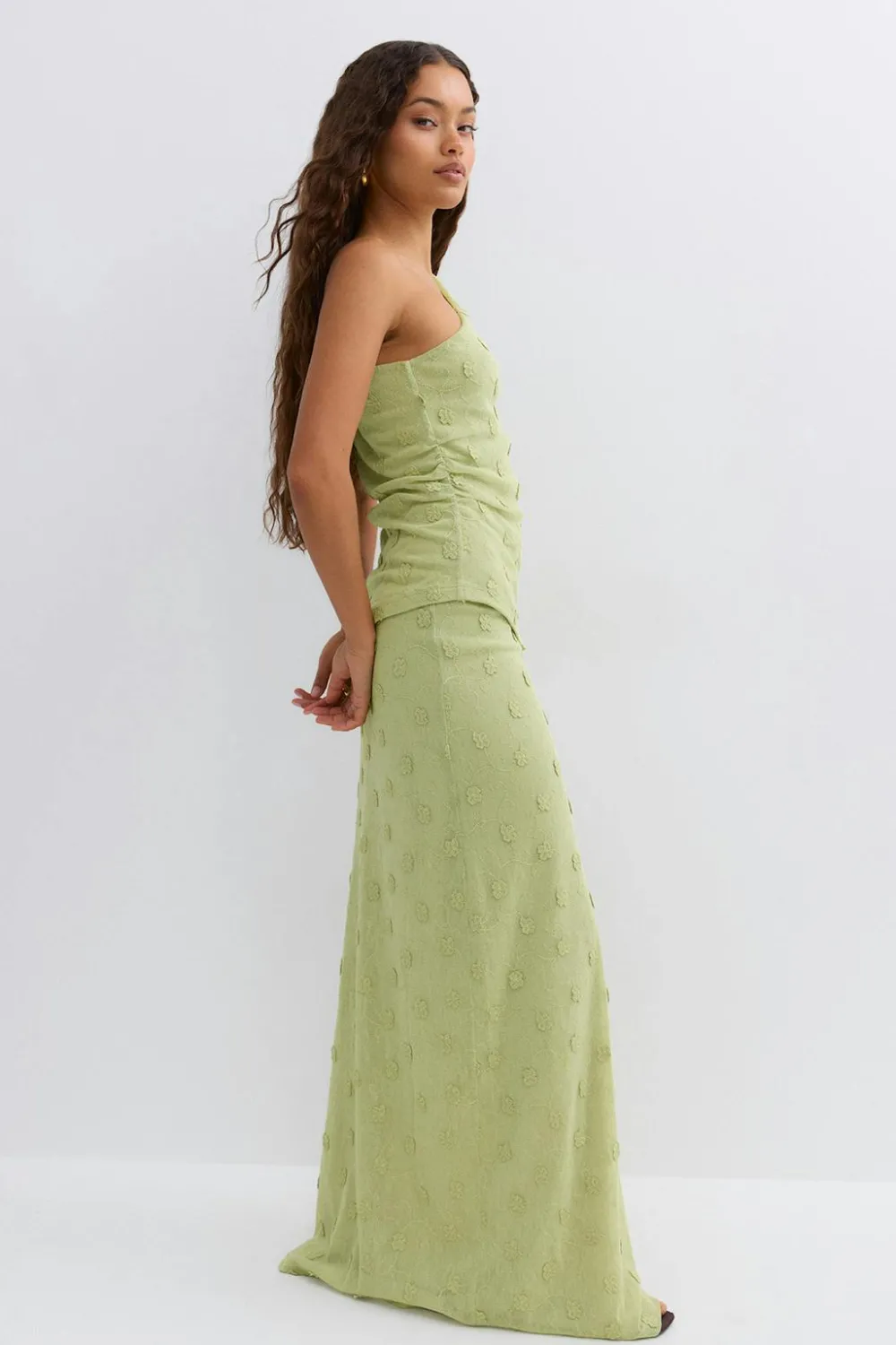 New Gina Tricot 3d one shoulder top Groen