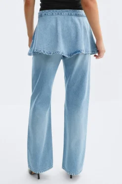 Sale Gina Tricot Denim mini skirt Blauw