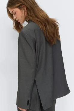Outlet Gina Tricot Double breasted blazer Grijsv