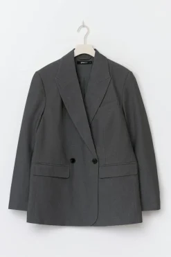 Outlet Gina Tricot Double breasted blazer Grijsv
