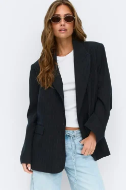 Online Gina Tricot Double breasted blazer Blauw