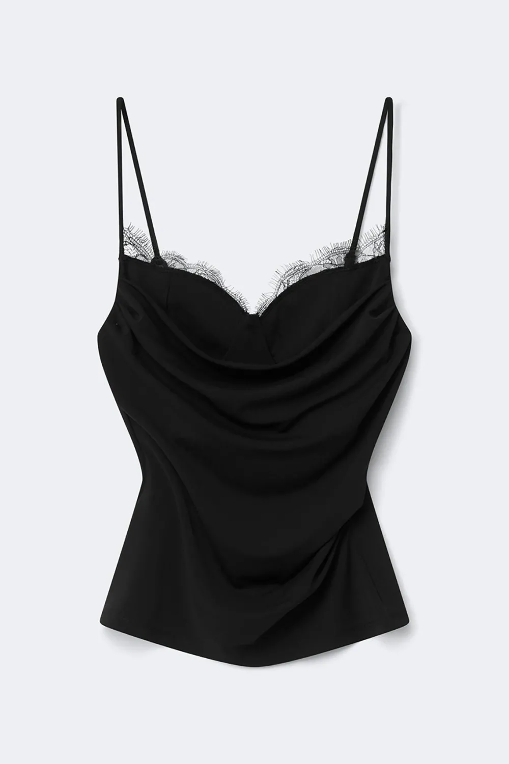Outlet Gina Tricot Draped lace singlet Zwart