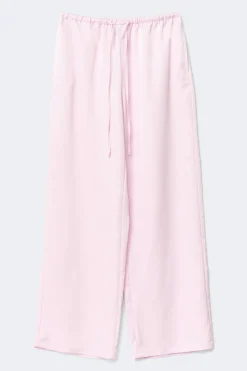 Online Gina Tricot Drawstring satin trousers Roze